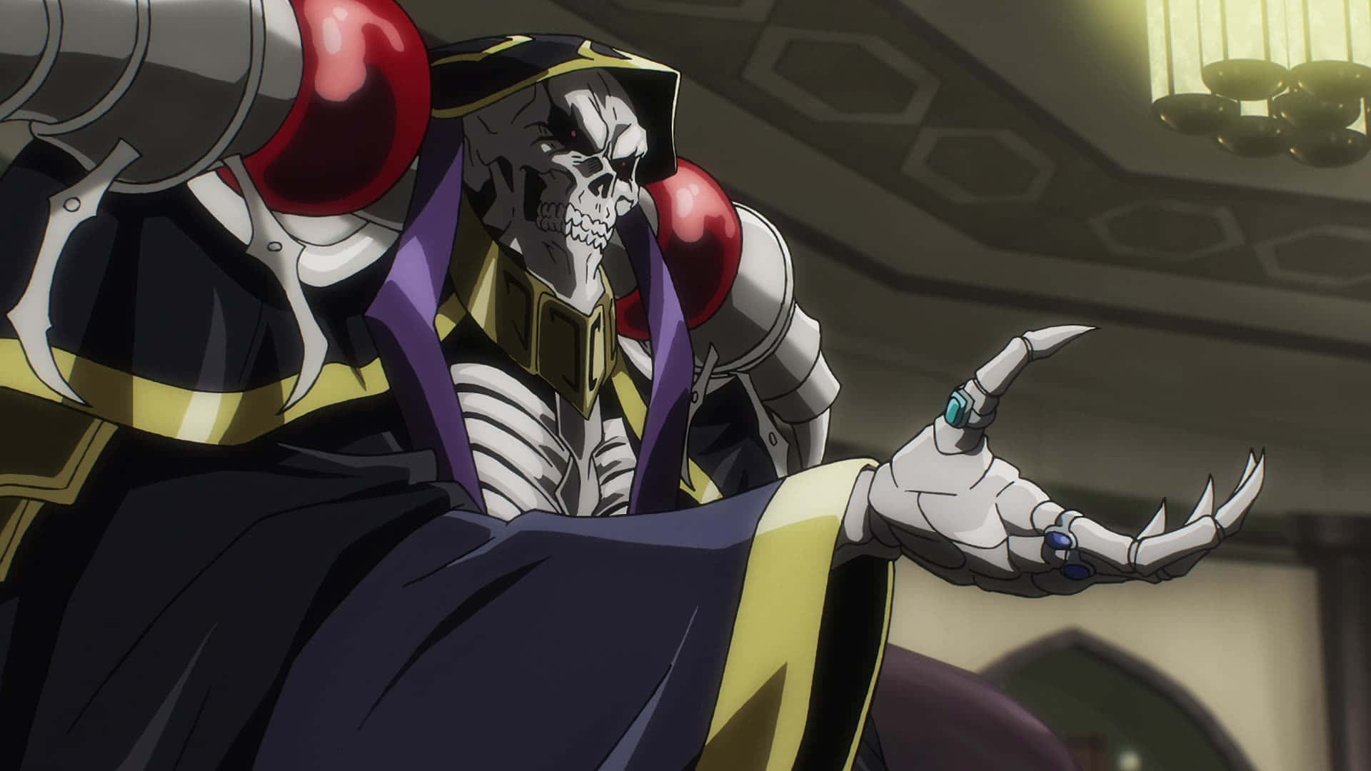 Overlord Ainz Ooal Gown Edgy Arm Billede.