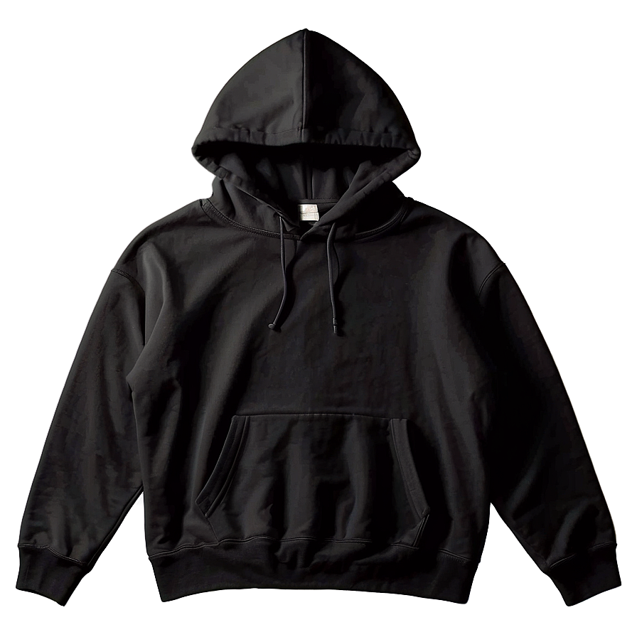 Oversized Black Hoodie Png 05252024 PNG