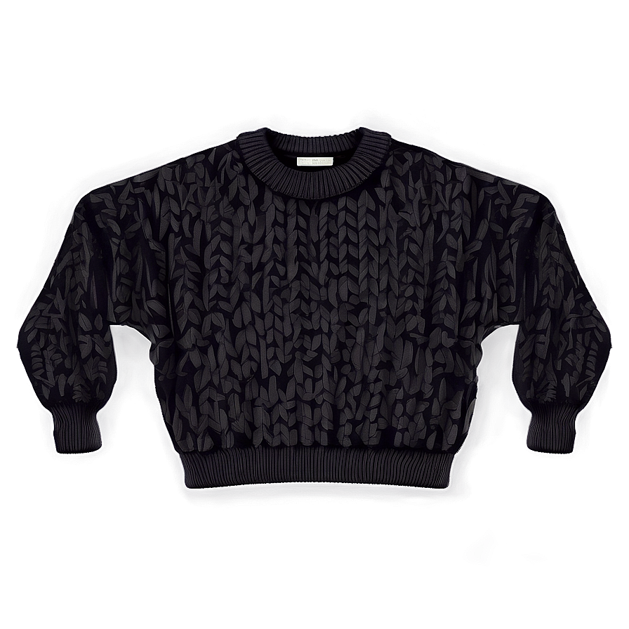 Oversized Black Sweater Png Uym PNG