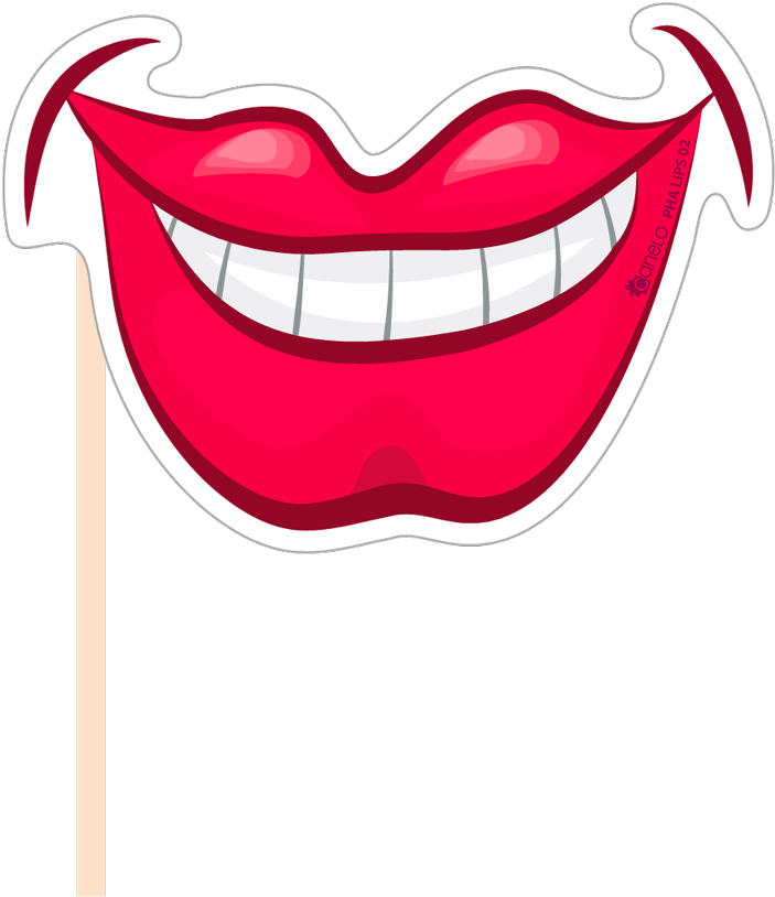 Oversized Smile Propfor Photobooth PNG