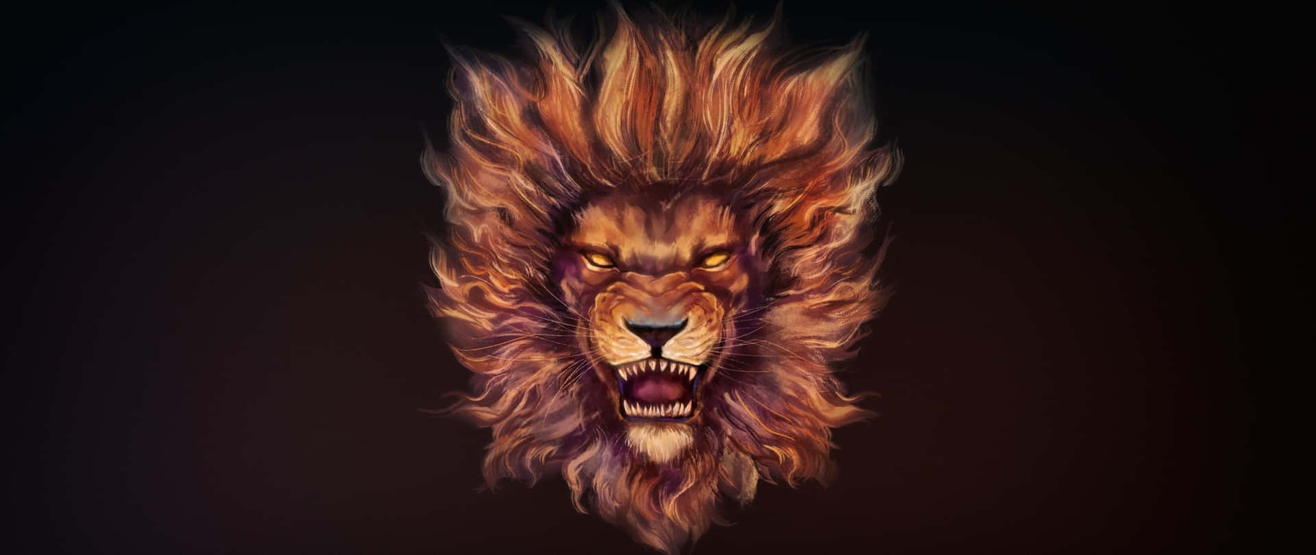 Overt Lion Head Wallpaper