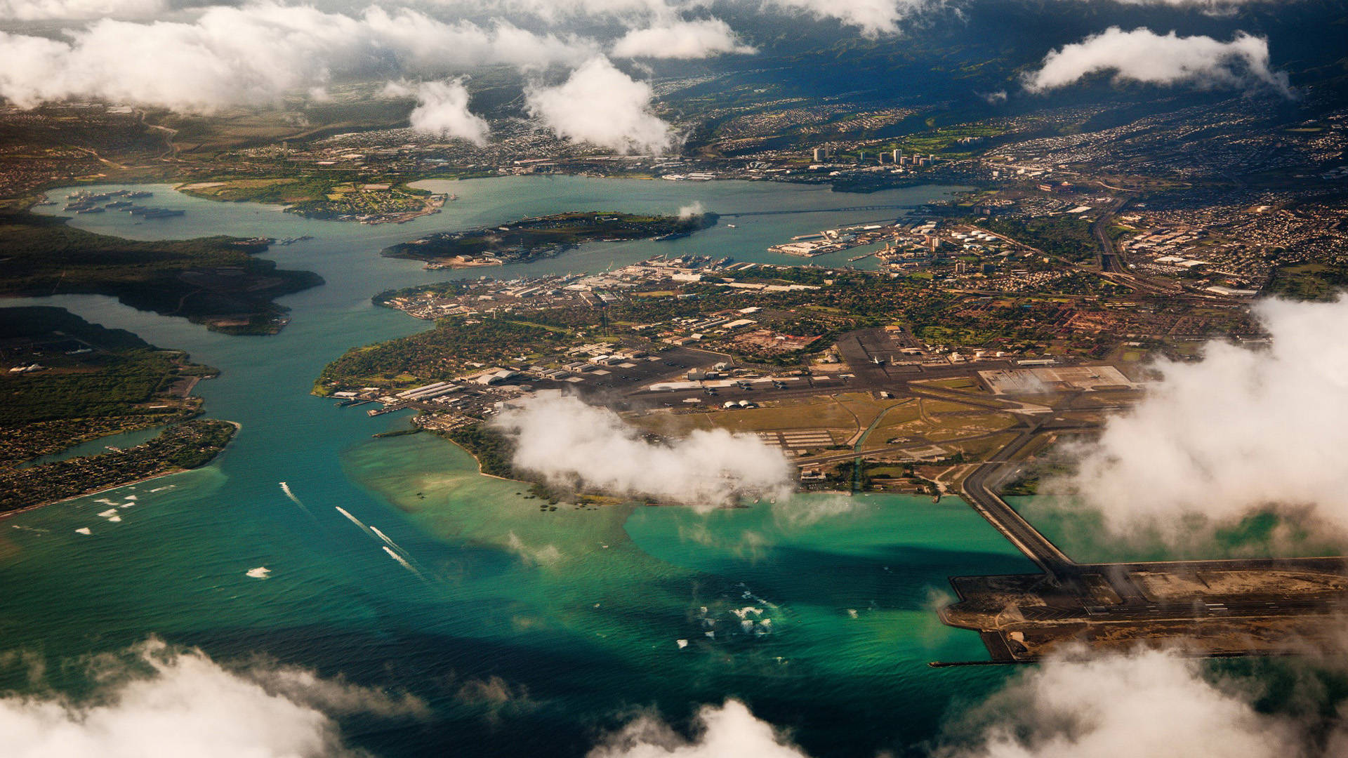 Overview Shot Of Pearl Harbor Wallpaper