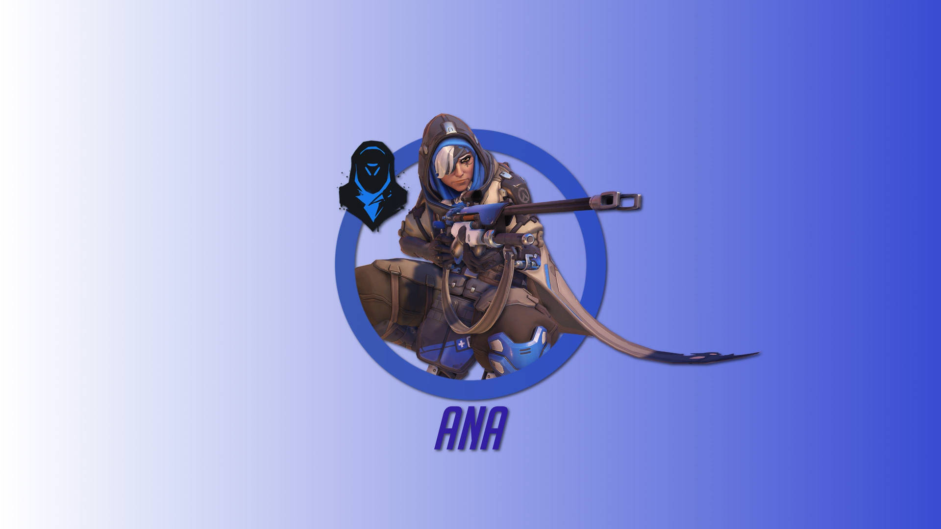 Overwatch 4k Ana In Blue Icon Wallpaper