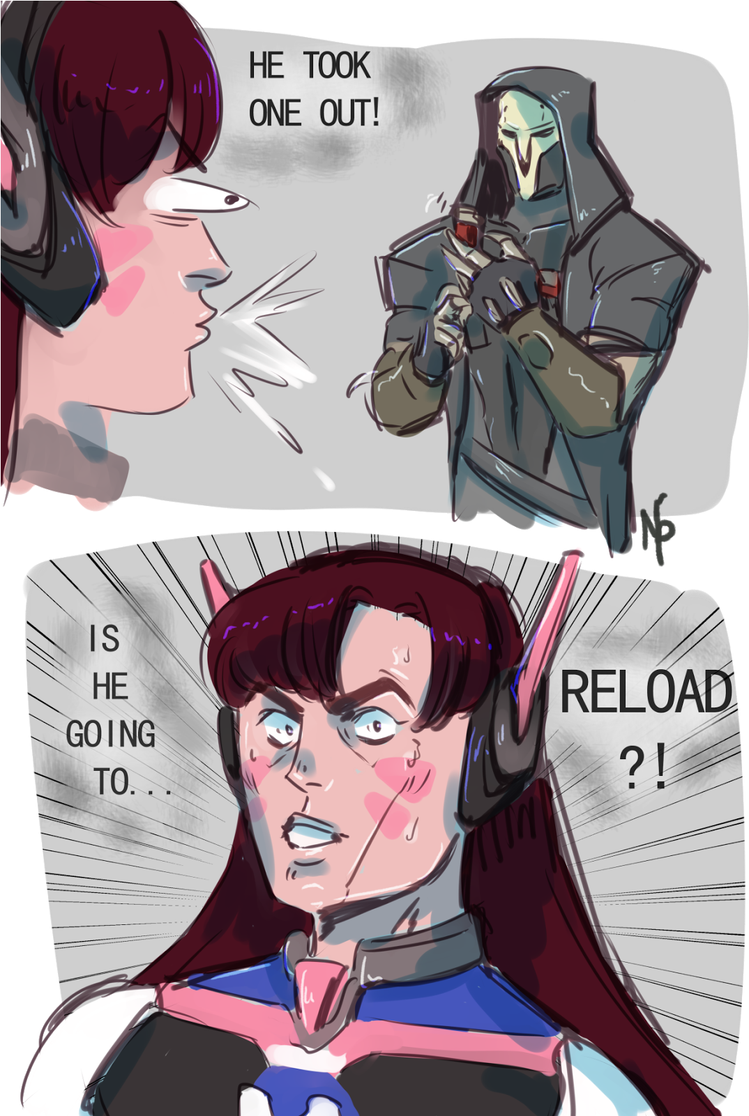 Overwatch Character Reaction Comic PNG