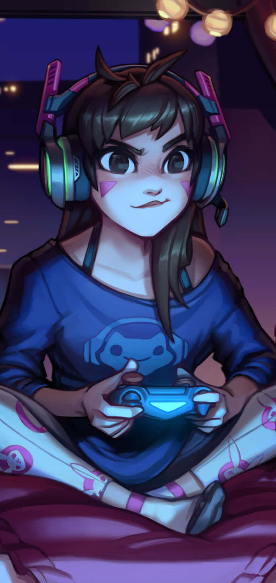 Dva De Overwatch En Acción En El Campo De Batalla Fondo de pantalla