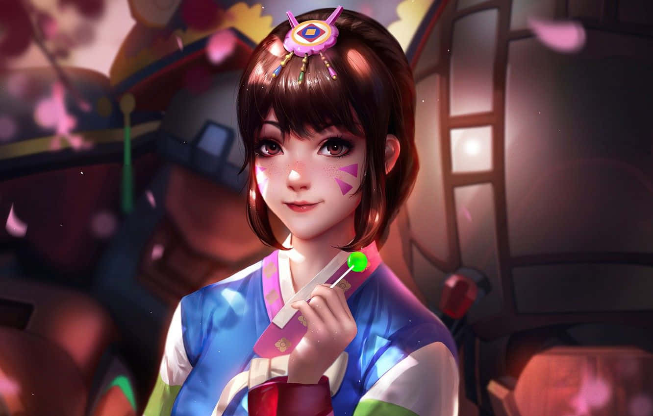 Intensabatalla De Overwatch D.va Fondo de pantalla