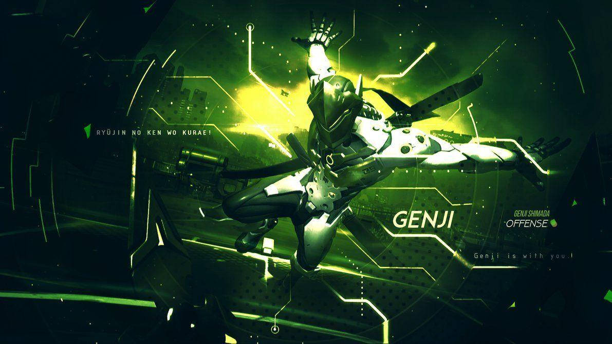 Genji fra Overwatch: Forsvar fremtiden Wallpaper