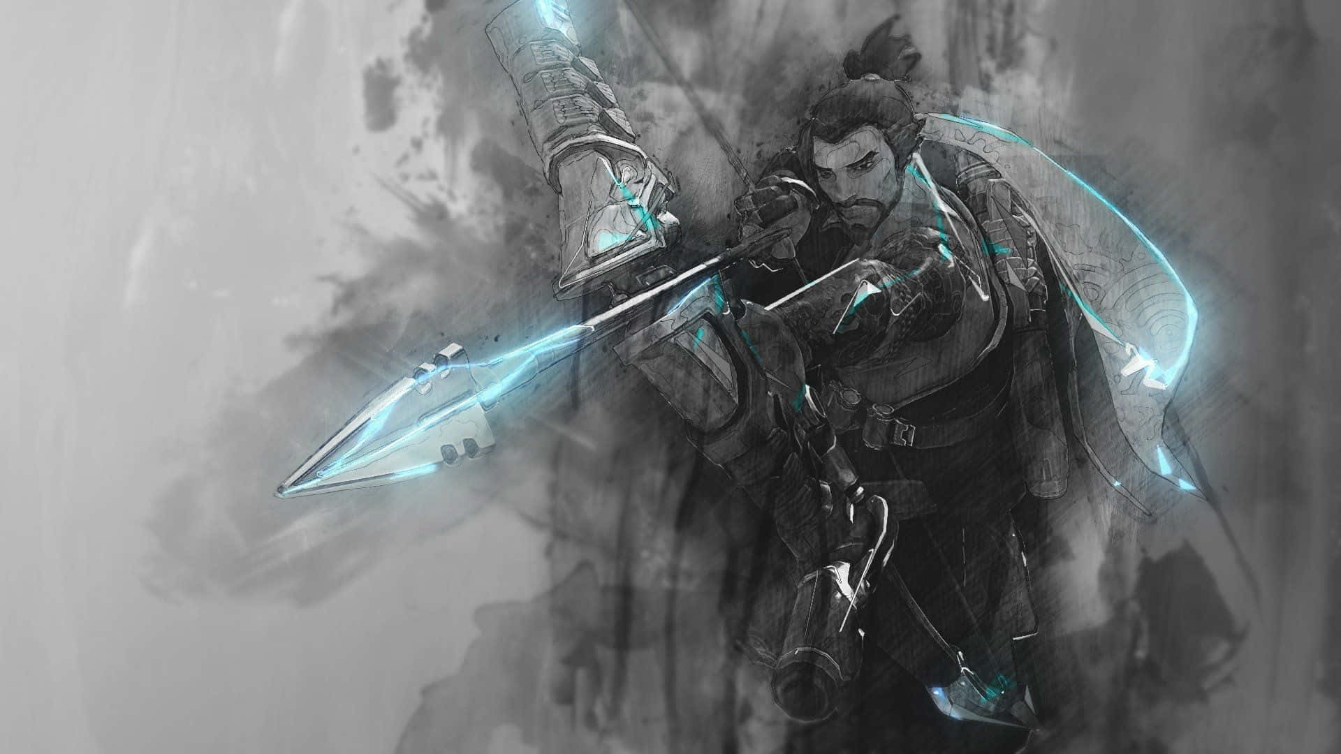 Hanzo, the master bowman from Overwatch, ready for action Wallpaper