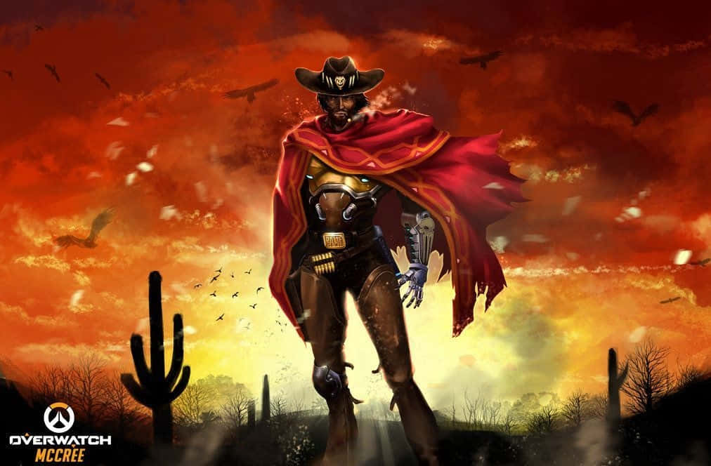 Overwatch's Mcree in Action Wallpaper