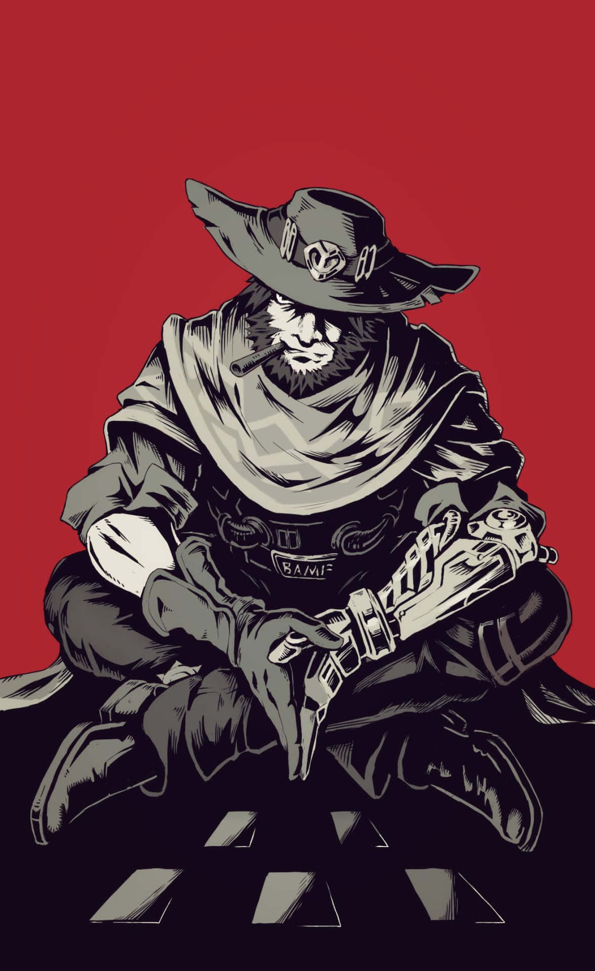 Penembak Jitu Overwatch, Mccree Dalam Aksi Wallpaper