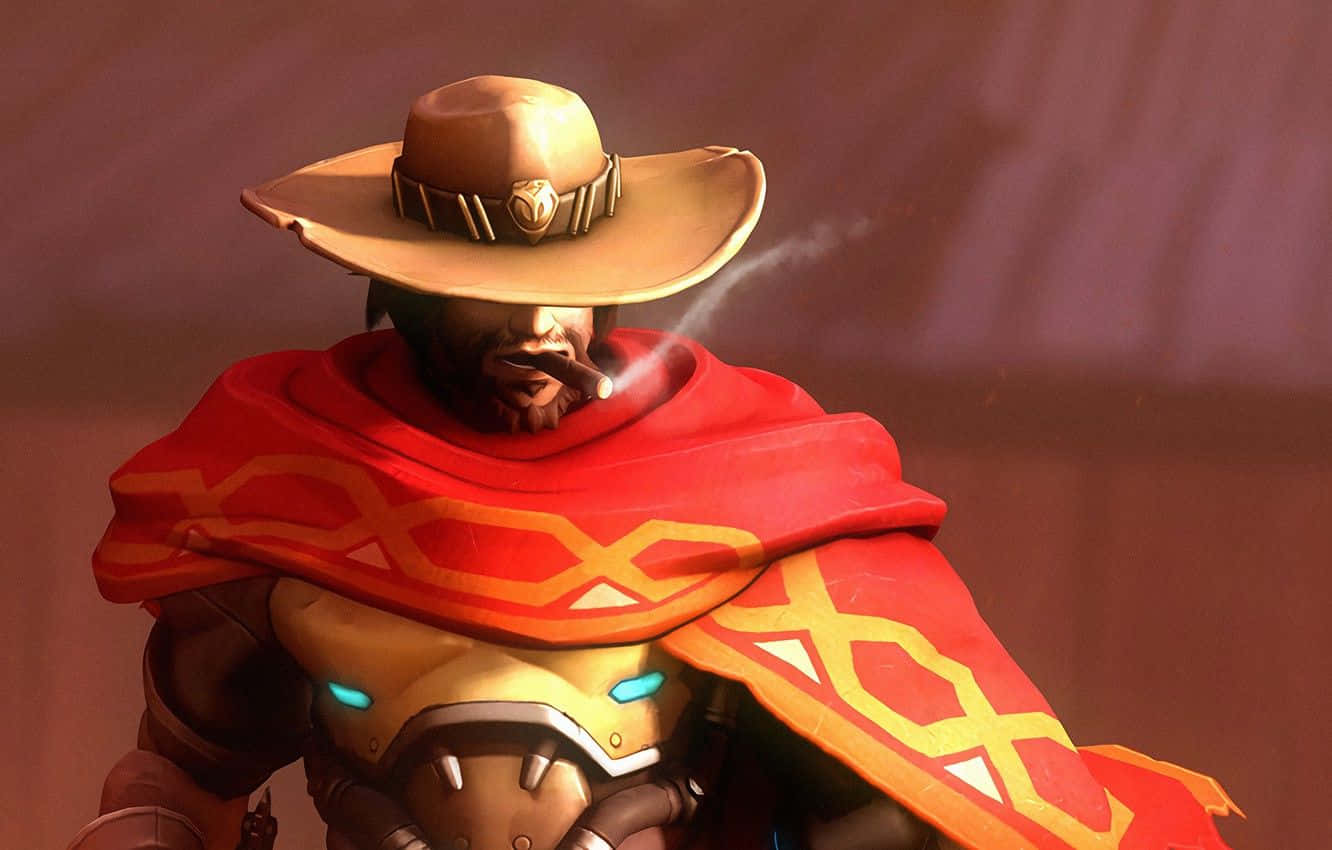 Mccree from Overwatch ready for a fight Wallpaper
