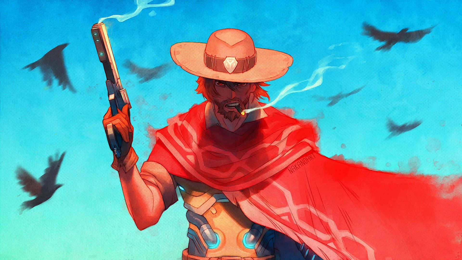 Sharpshooter on Duty - Overwatch's McCree in Action Wallpaper