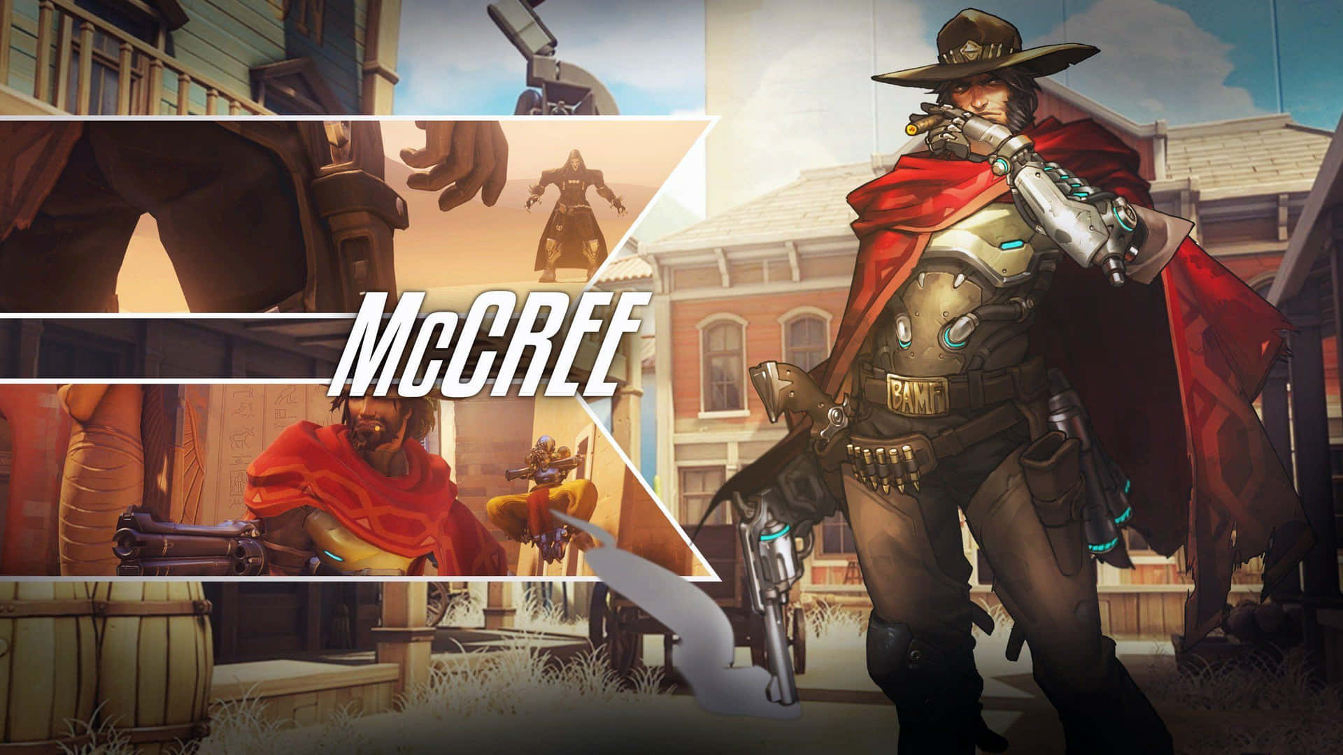 High Noon Showdown - Overwatch's McCree in Action Wallpaper