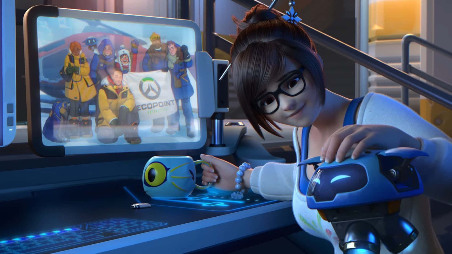 Overwatch's Mei in Action Wallpaper