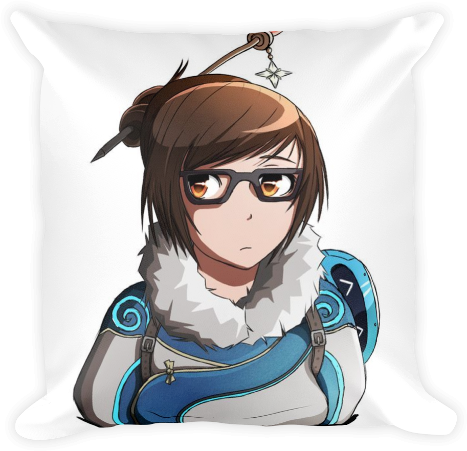 Overwatch Mei Character Cushion Design PNG