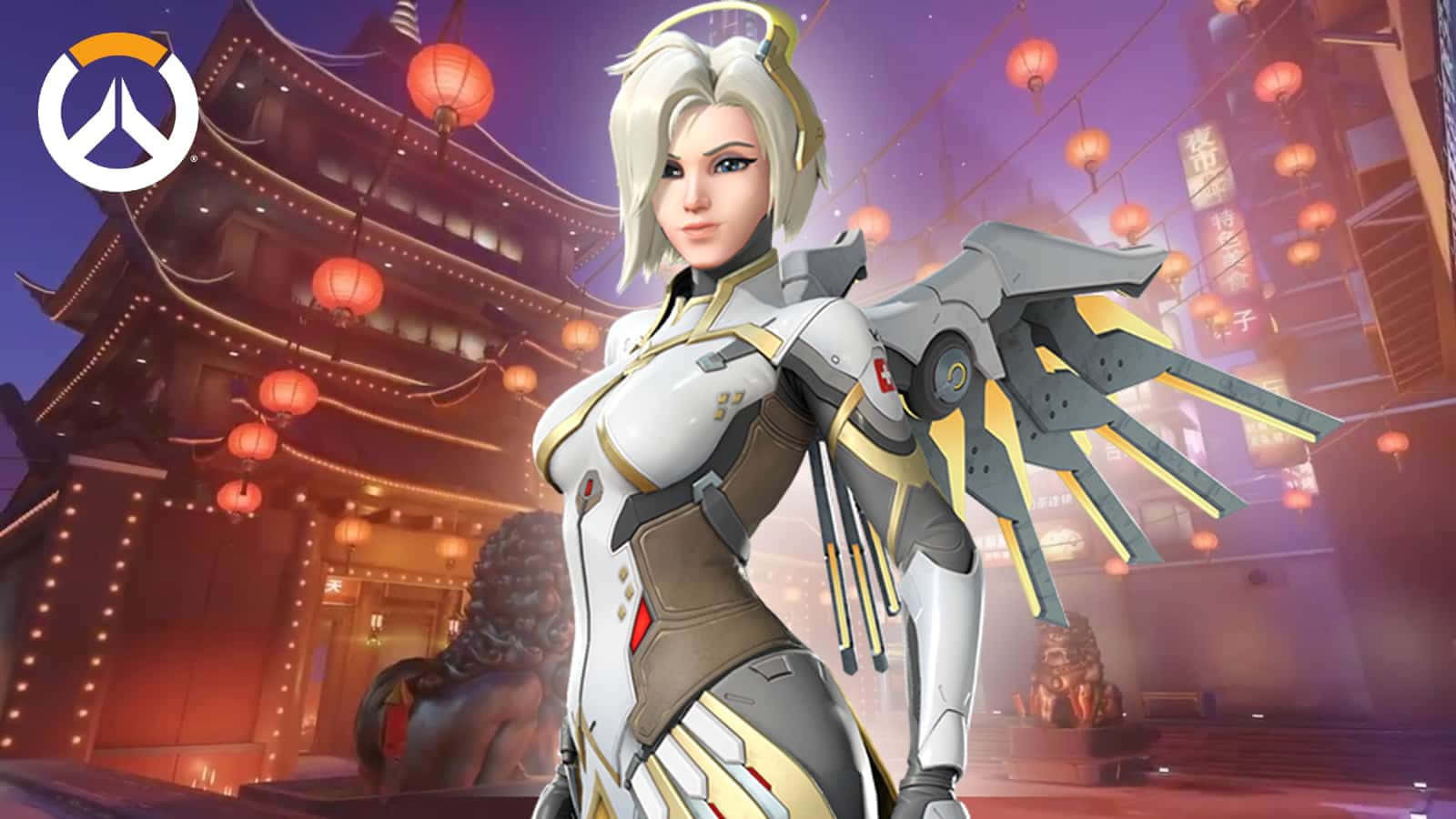 Overwatch Mercy ready for action Wallpaper