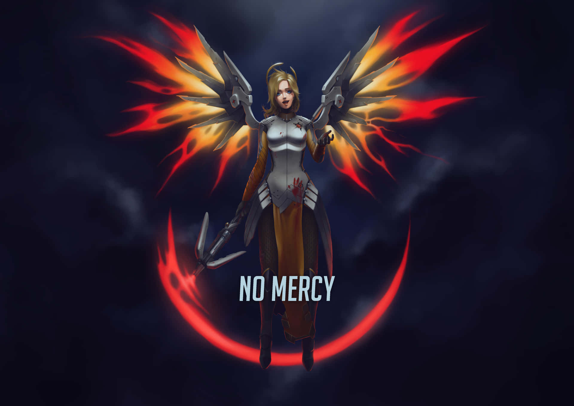 Overwatch Hero Mercy in Action Wallpaper