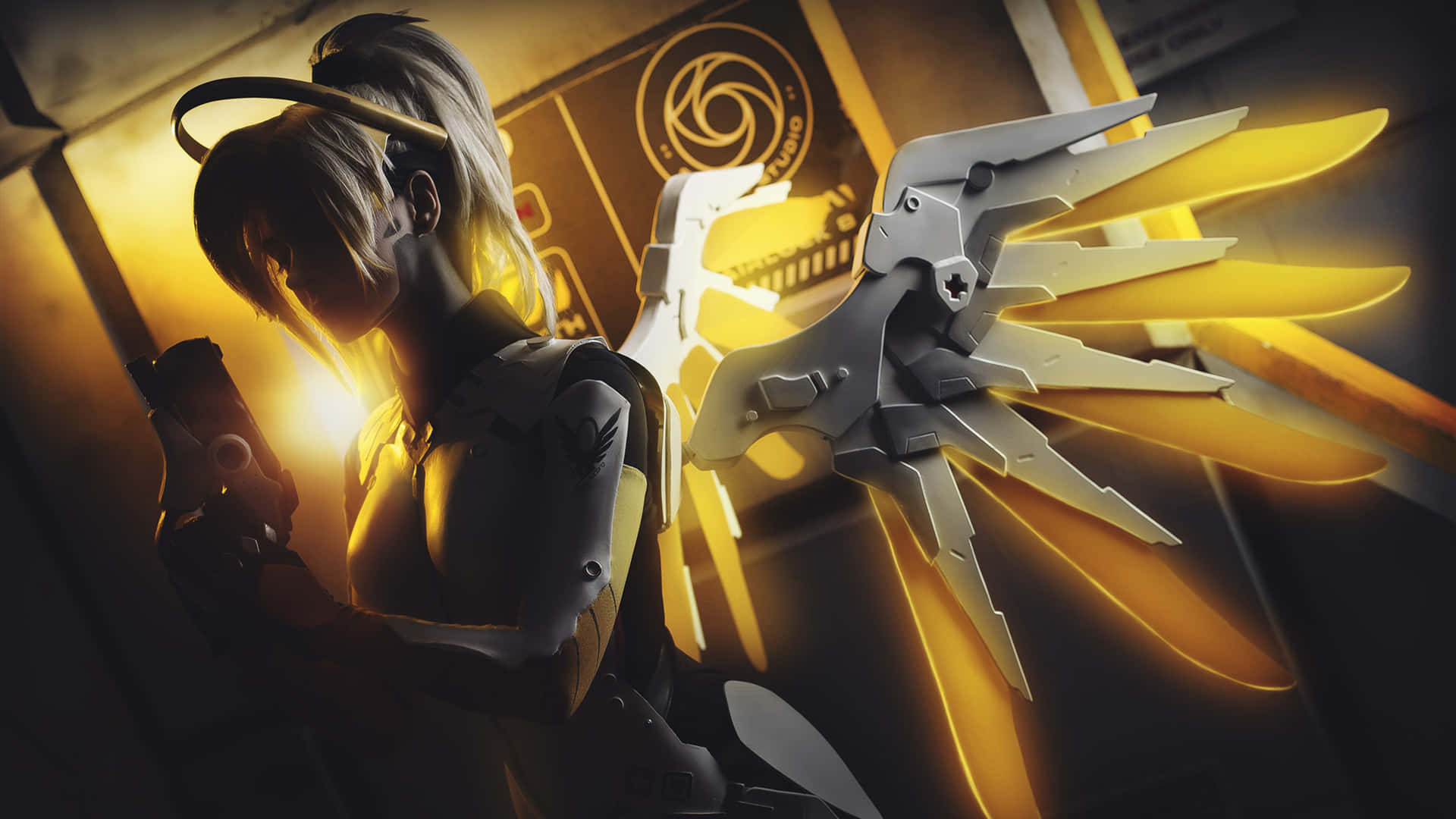 Overwatch Healer - Mercy in Action Wallpaper