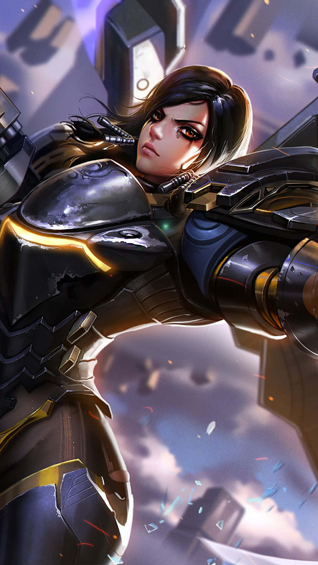 Overwatch Pharah soaring high in action Wallpaper