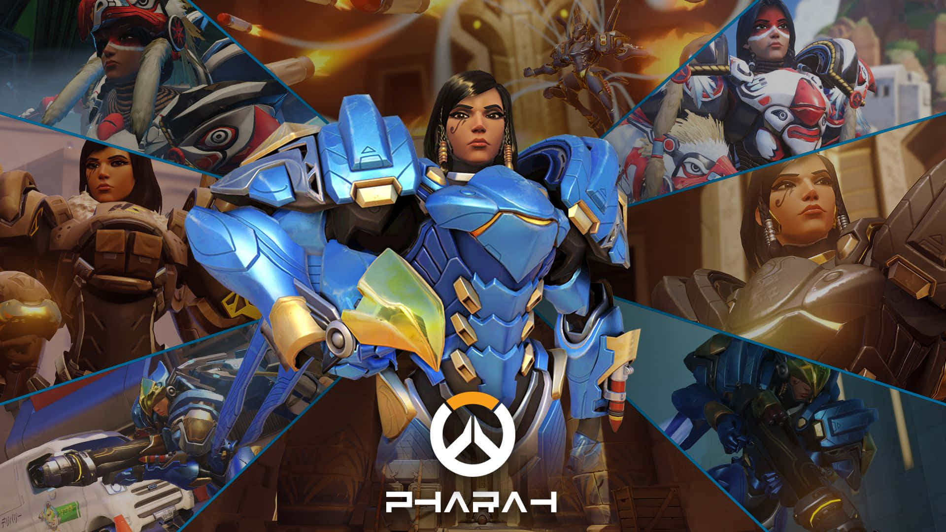 Soaring High with Pharah in Overwatch Wallpaper