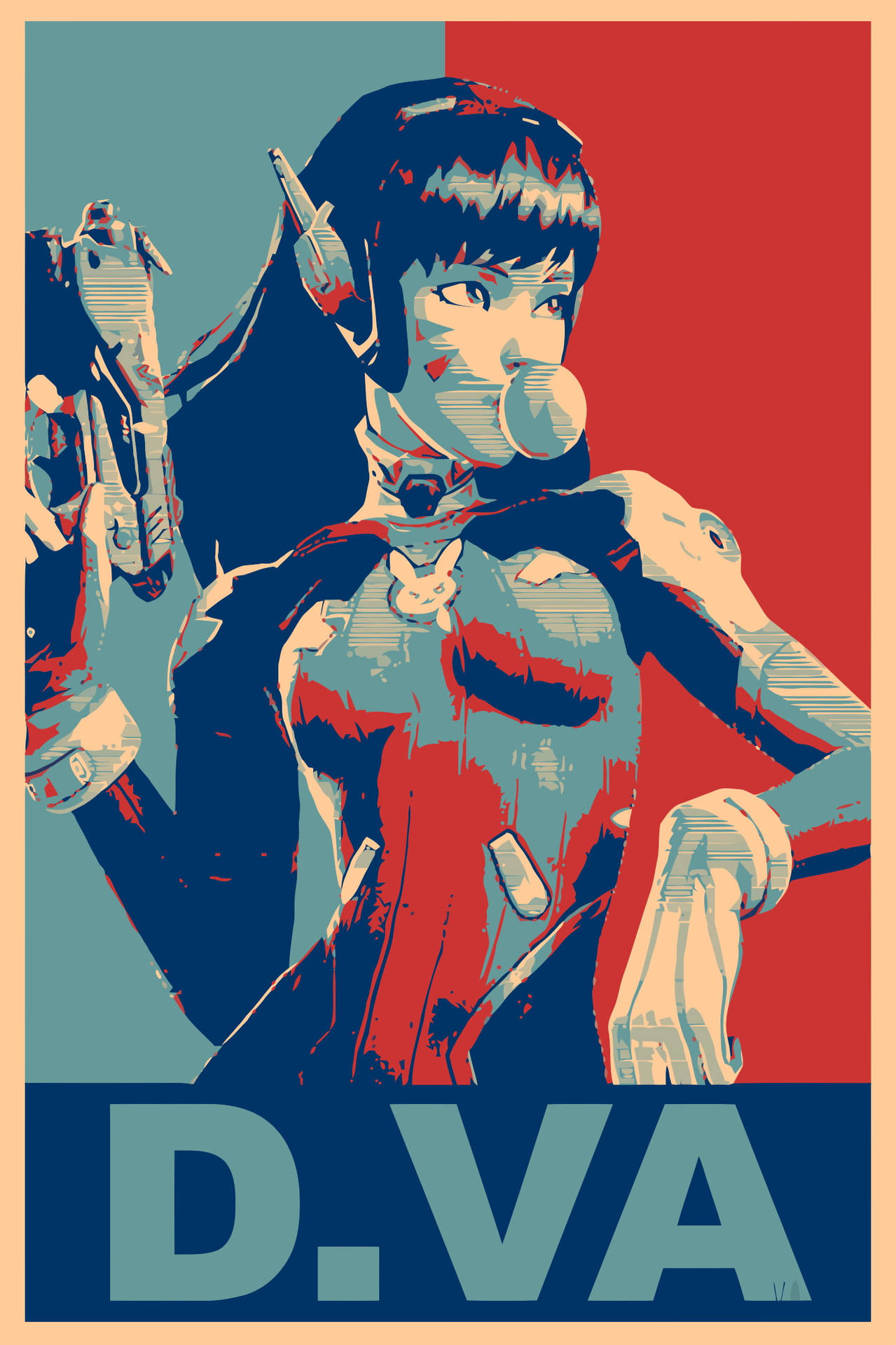 Overwatch Phone Dva Poster Wallpaper