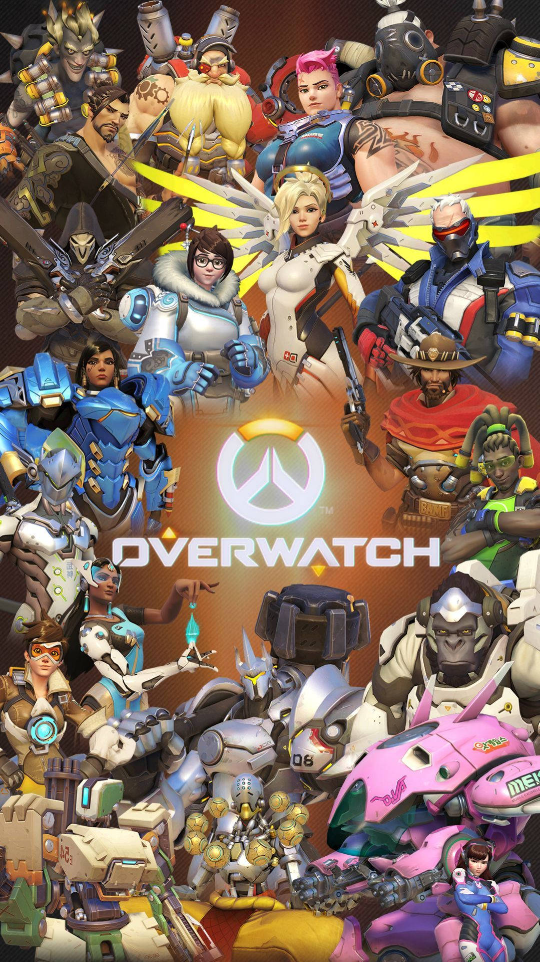 Overwatch Phone Heroes Together Wallpaper