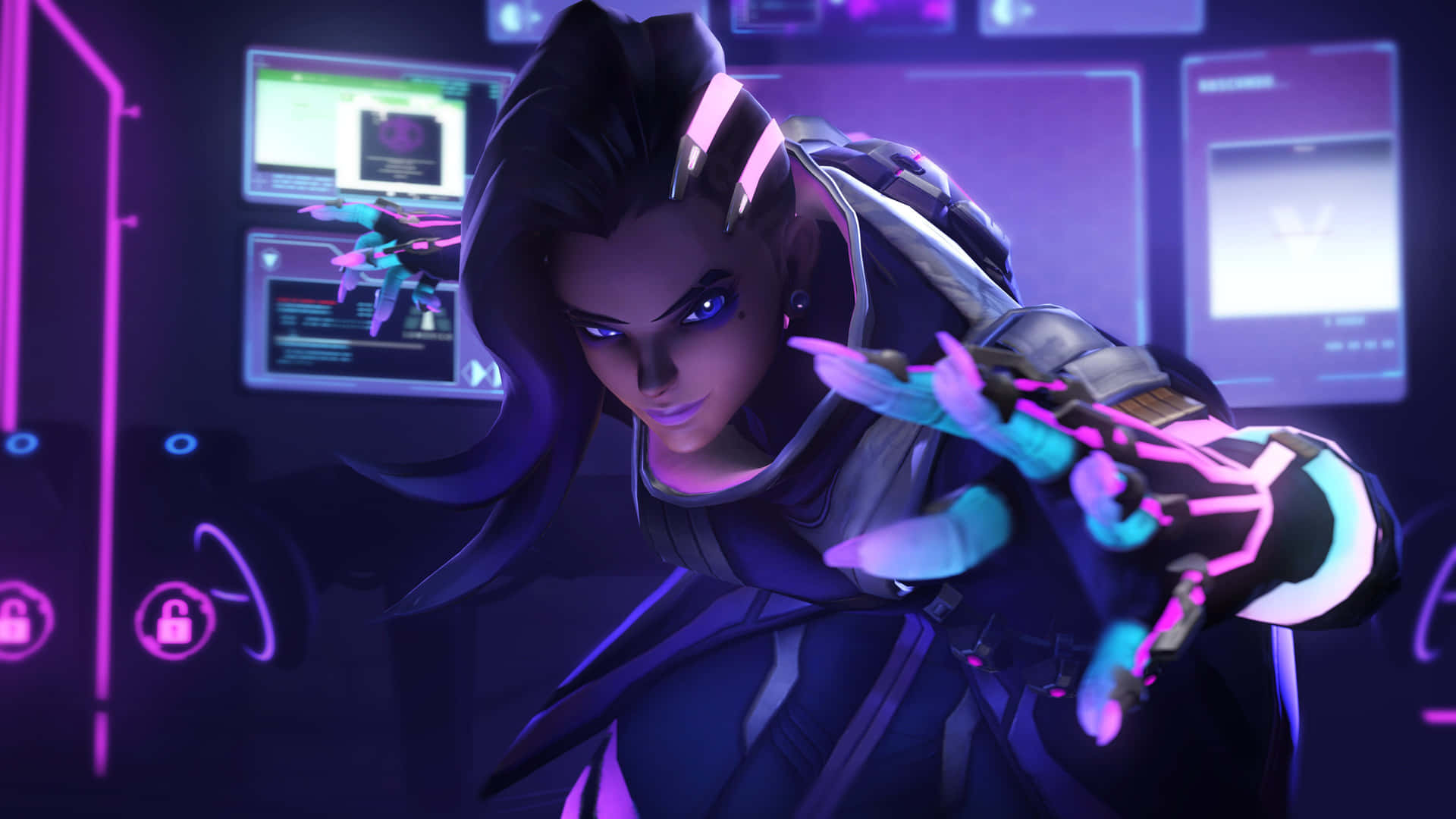 Sombra from Overwatch: Stealth and Intrigue Wallpaper