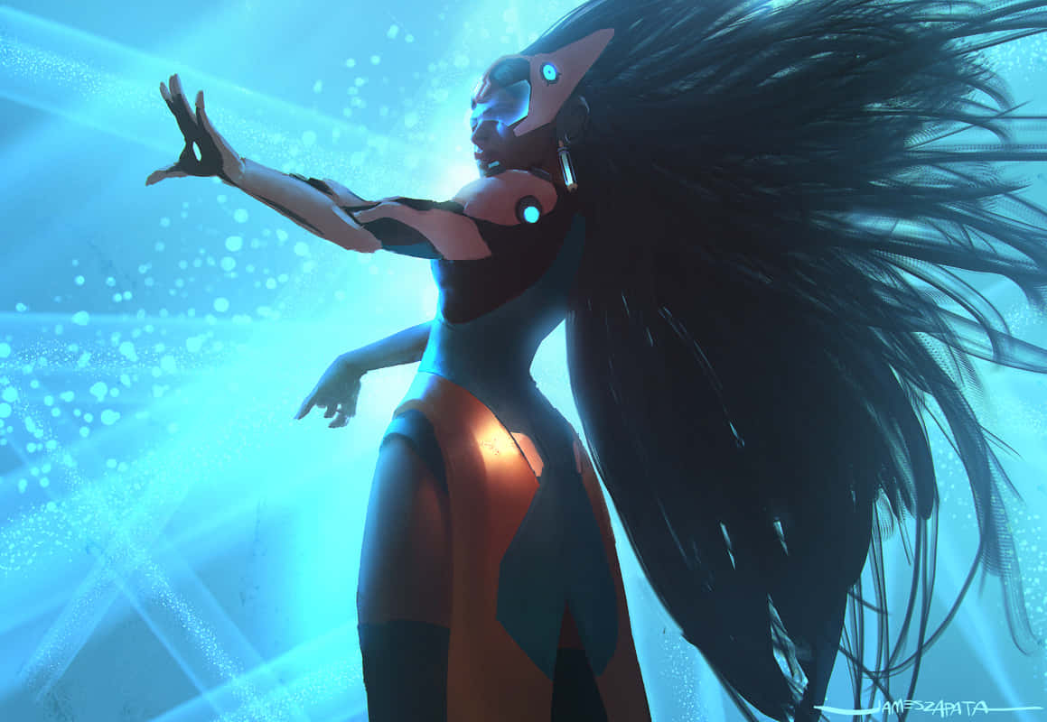 Symmetra unleashes her Photon Projector in Overwatch Wallpaper
