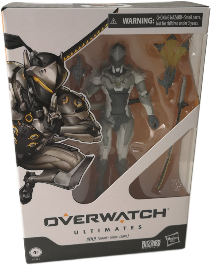 Overwatch Ultimates Genji Action Figure Packaging PNG