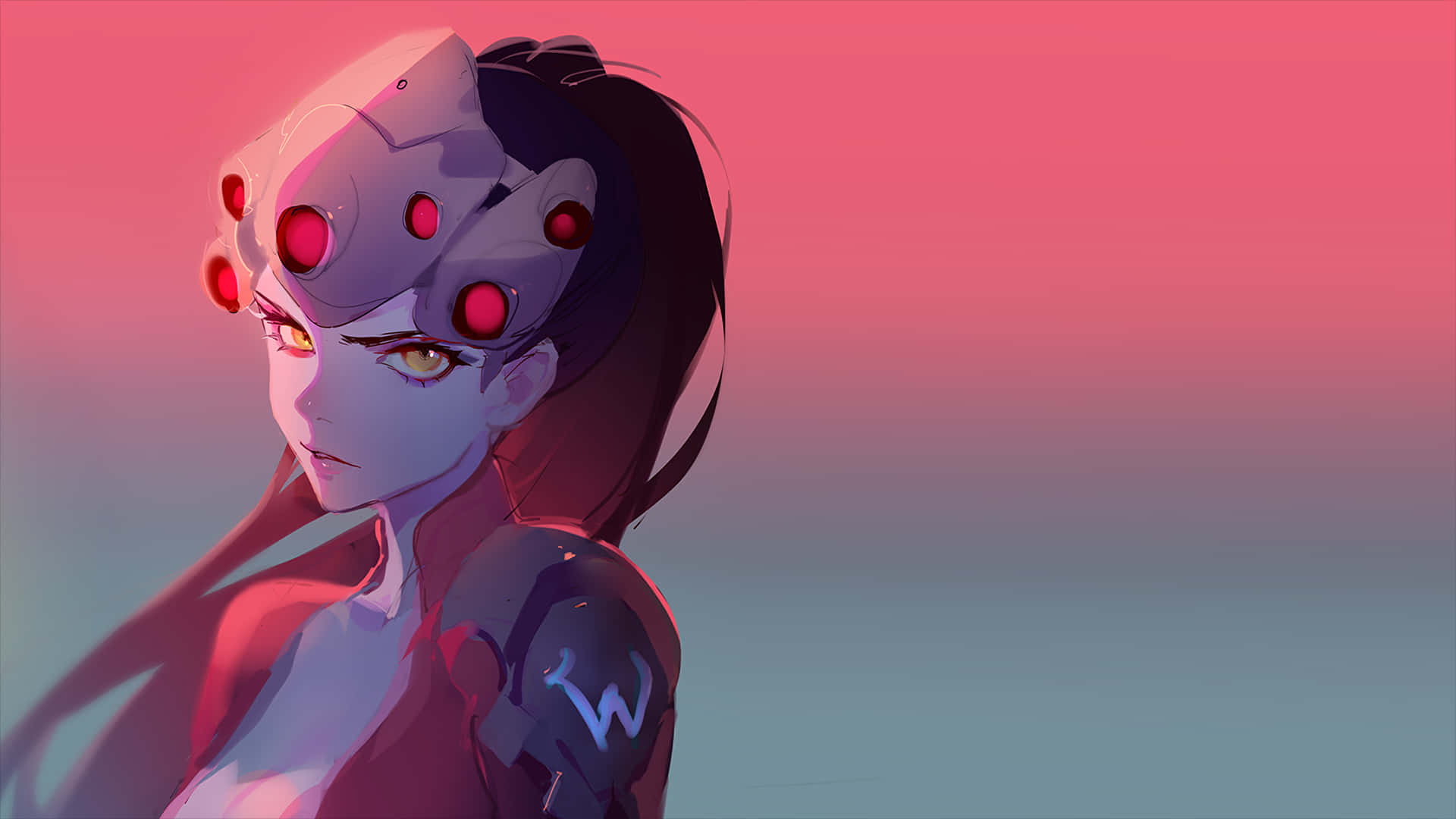 Dendödliga Widowmaker Har Overwatch I Sikte. (assuming The Sentence Is Referring To A Themed Wallpaper Featuring The Character Widowmaker From The Game Overwatch) Wallpaper