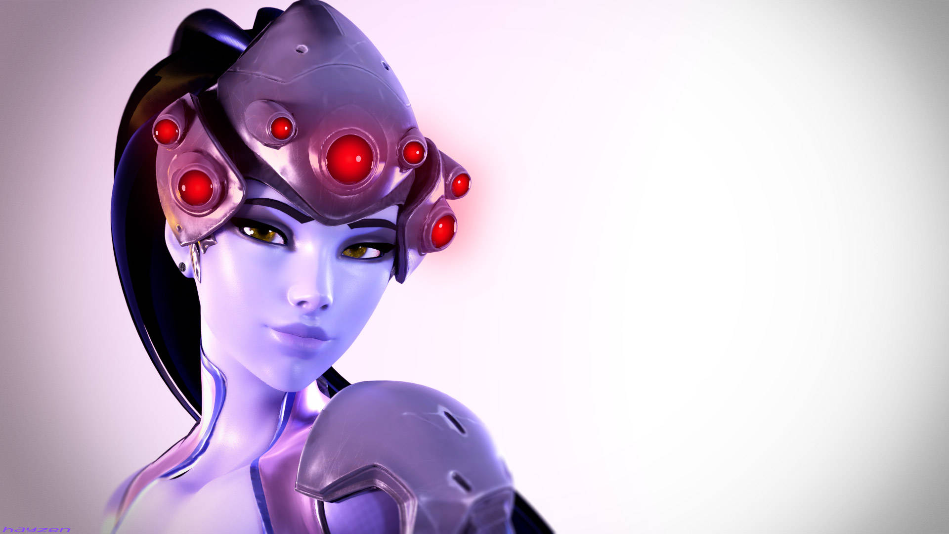 Who will be victorious? Widowmaker versus her opponents in the world of Overwatch Wallpaper