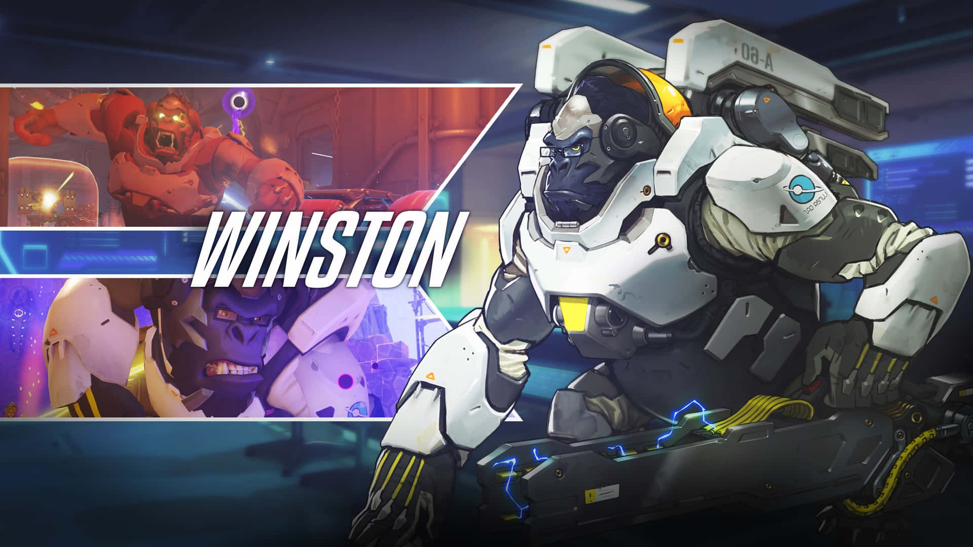 Winston Unleashes His Power in Overwatch Wallpaper