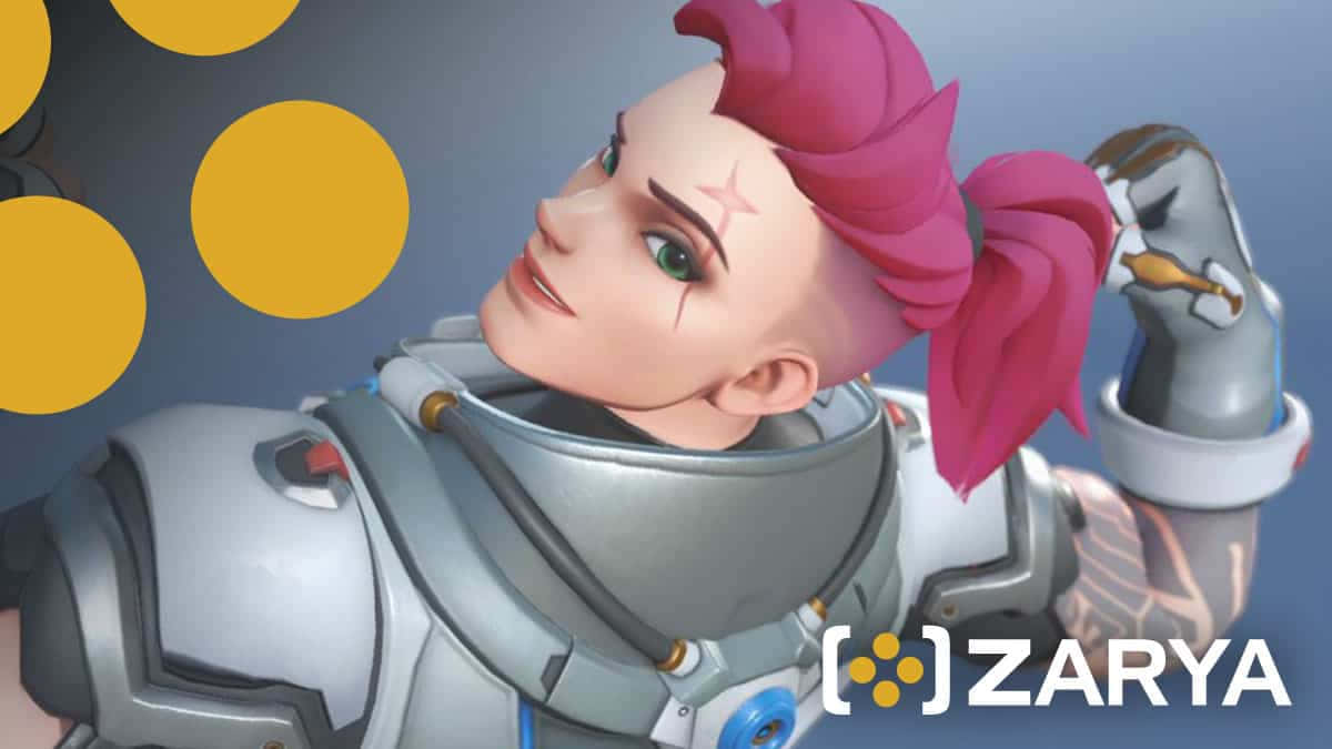 Zarya, De Sterke En Krachtige Krijger Van Overwatch Achtergrond