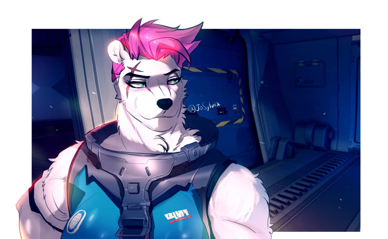 Zarya using her Particle Cannon in Overwatch Wallpaper