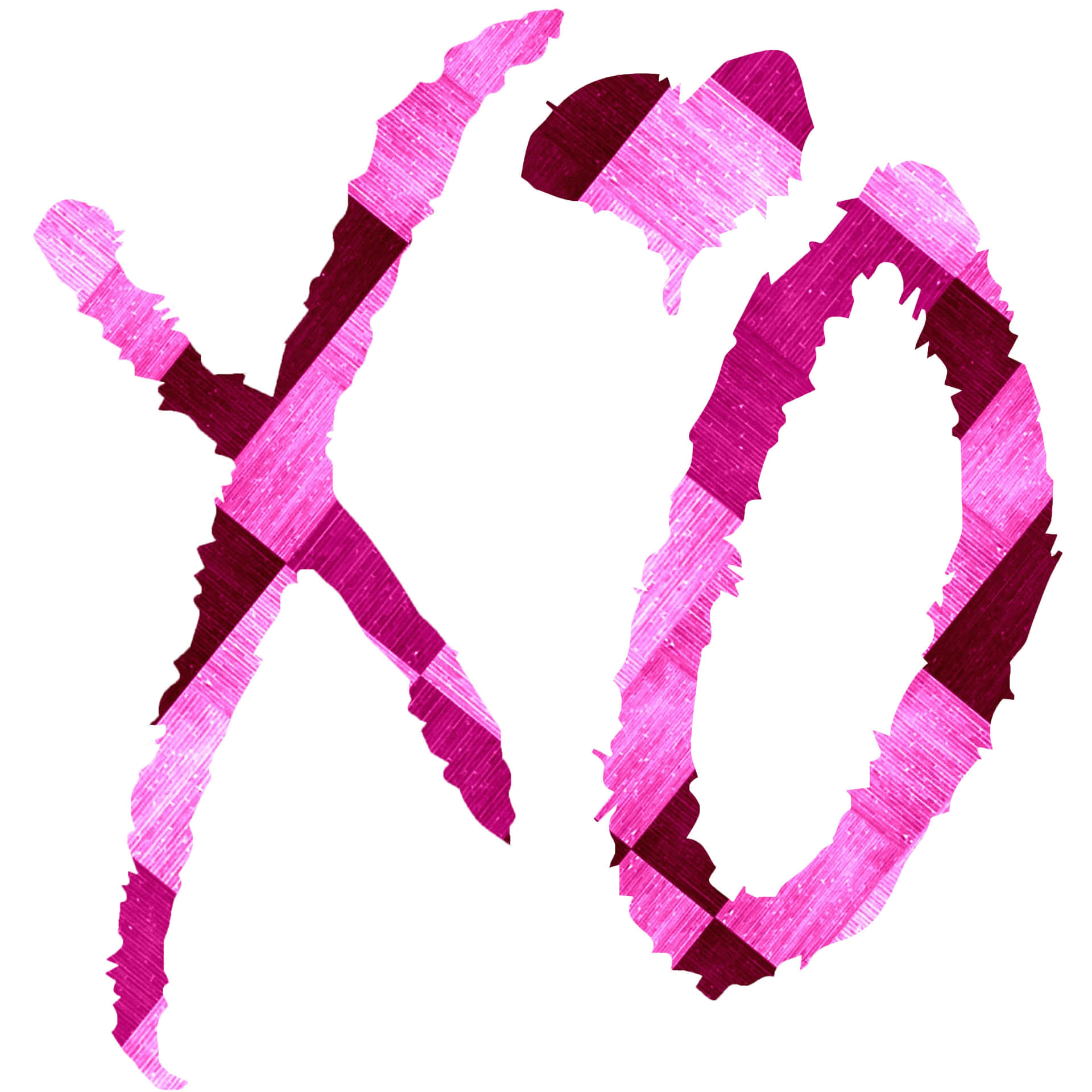 A Pink And White Heart With The Word Xo Wallpaper