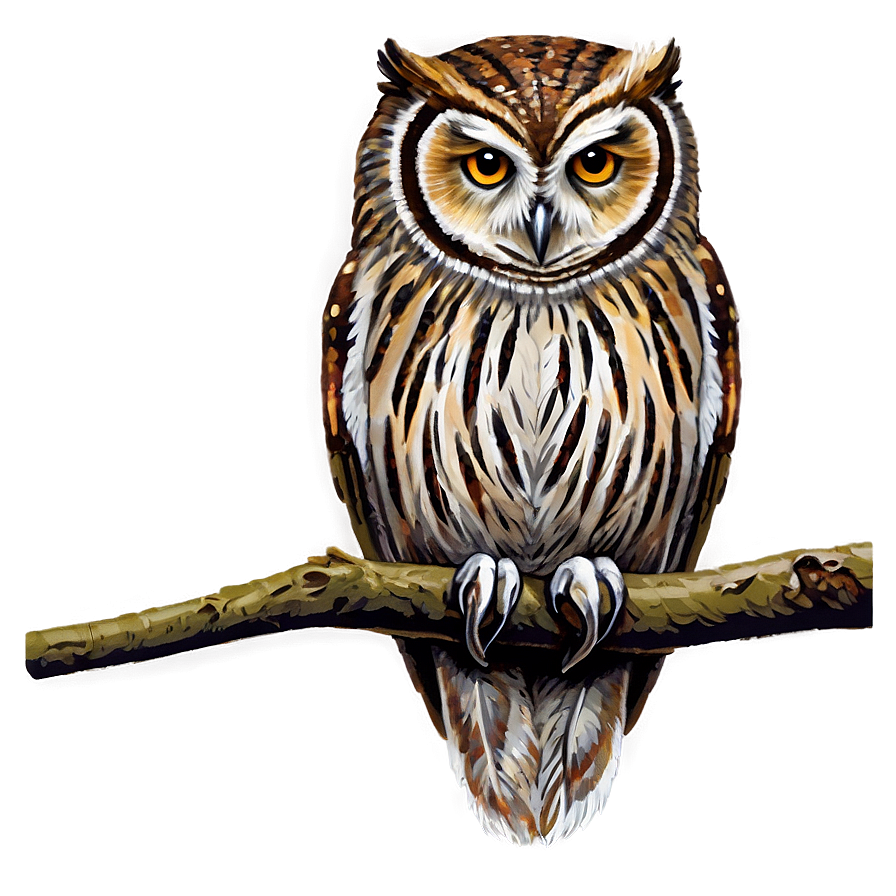 Download Owl On Branch Png Qst | Wallpapers.com