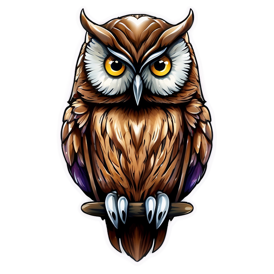 Owl Tattoo Design Png 05062024 PNG