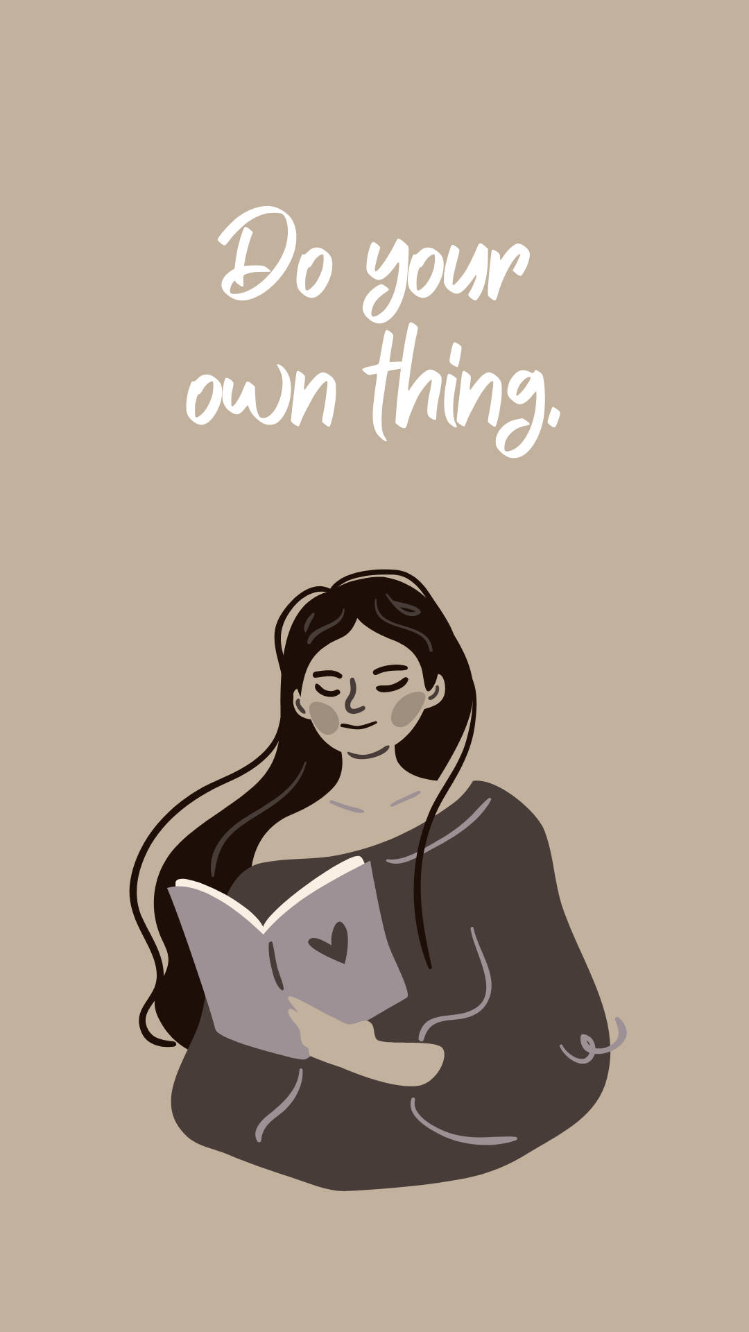 Own Thing Beige Aesthetic Phone Quote Wallpaper