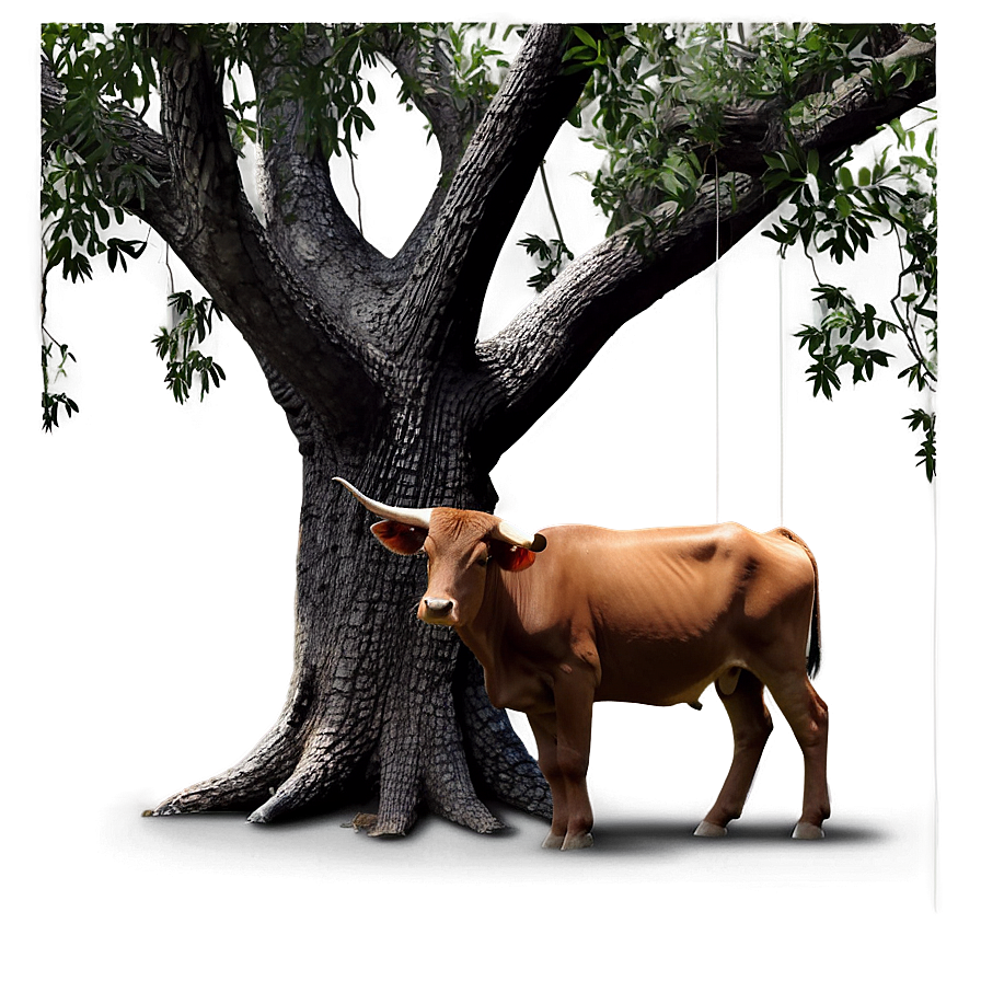 Ox Under Tree Png 45 PNG