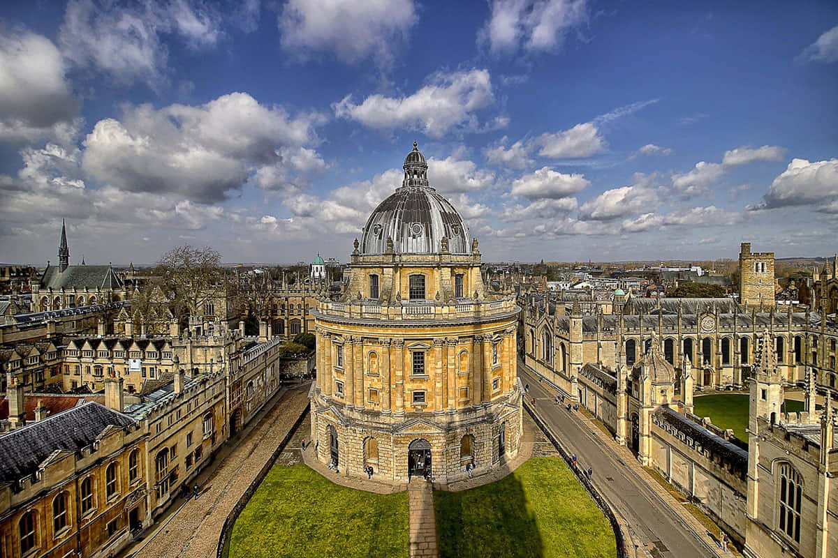 Oxford Radcliffe Camera Aerial View Wallpaper