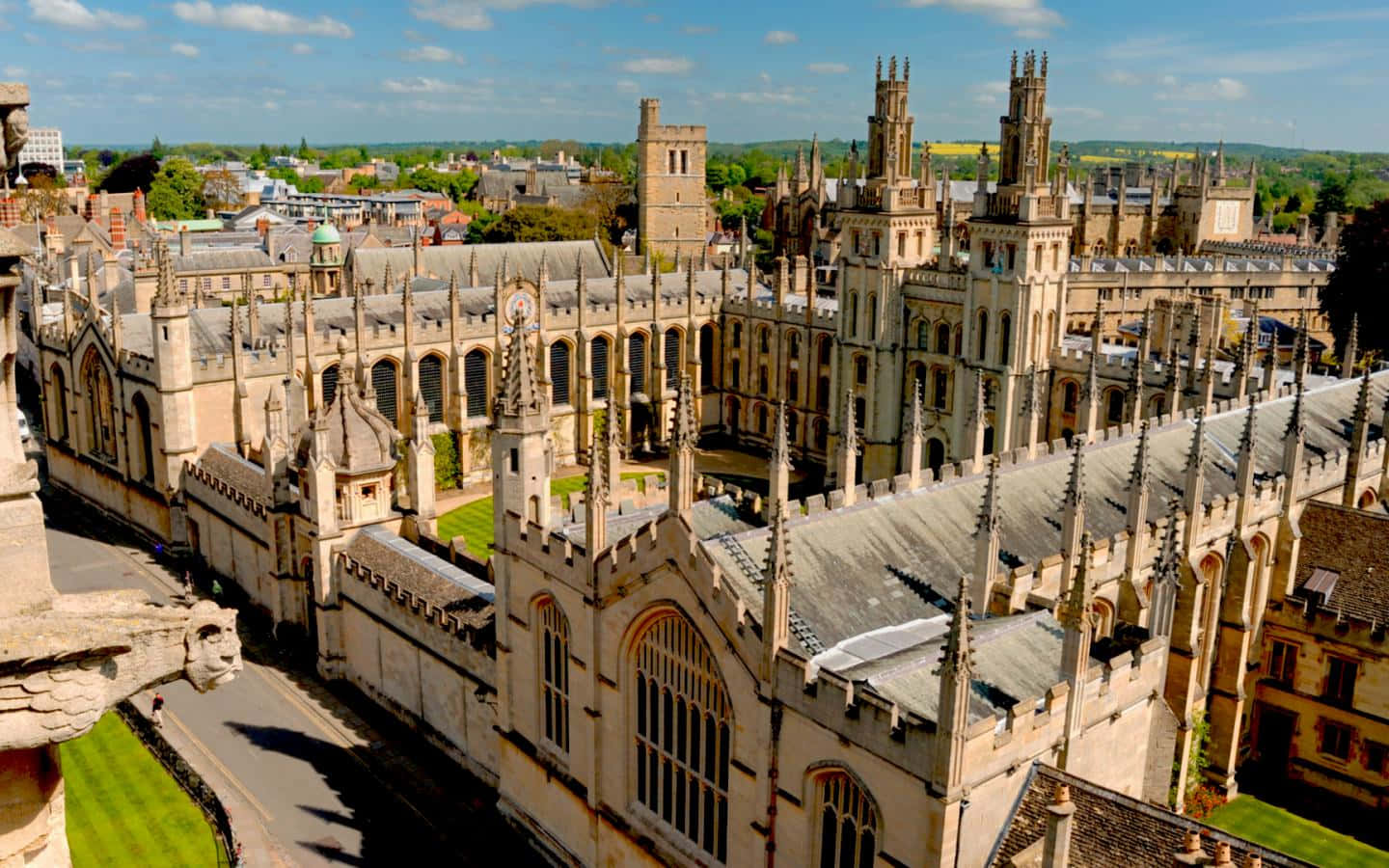 Breathtaking Arial View of All Souls College, Oxford University Wallpaper