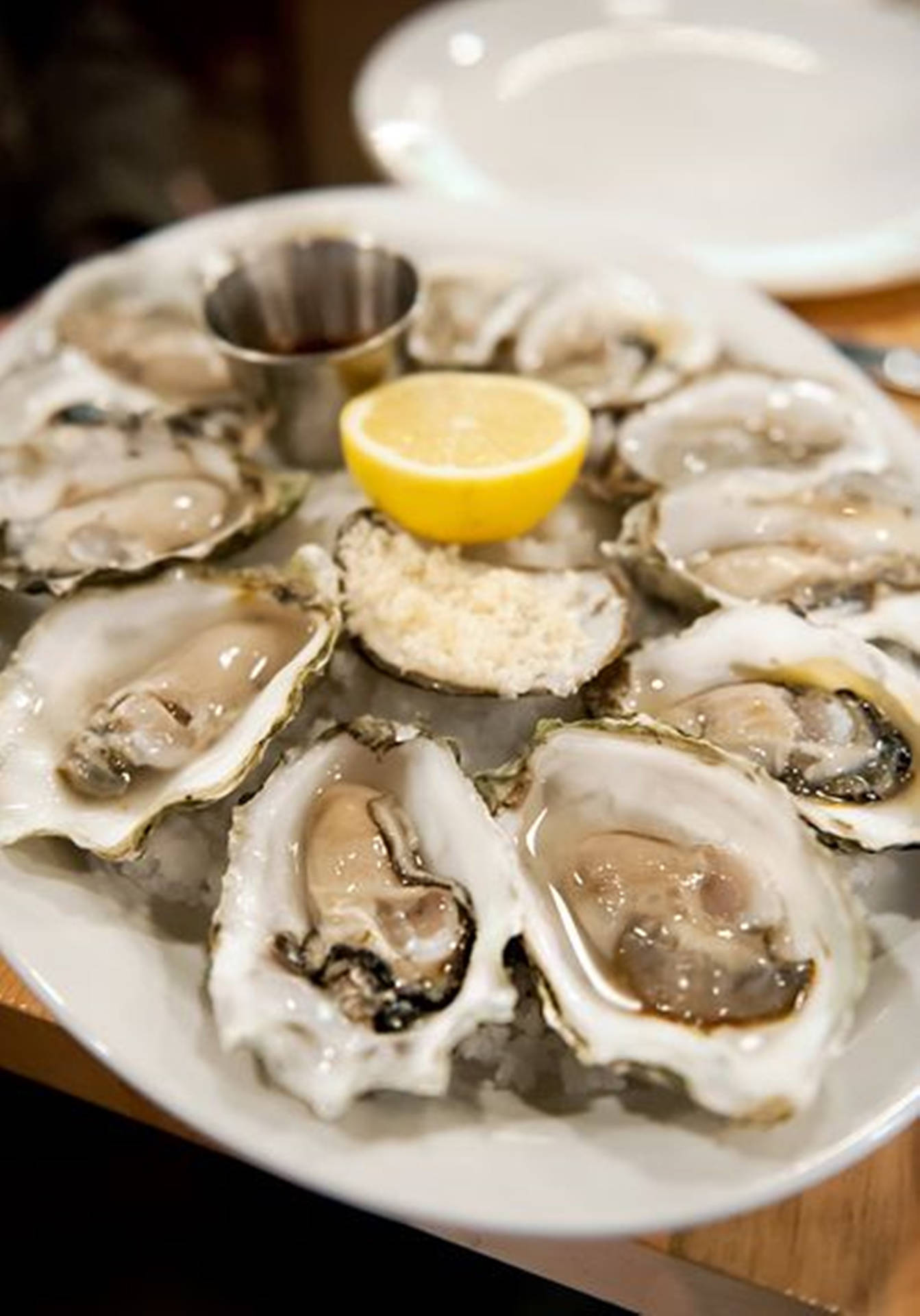 Oysters With Lemon Wallpaper