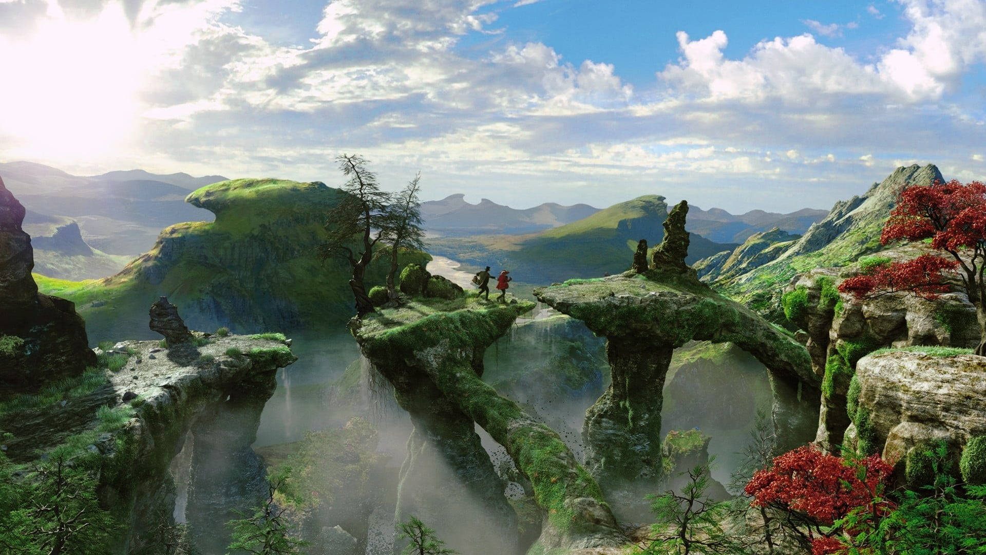 Oz The Great And Powerful Broken Stone Bridge Background