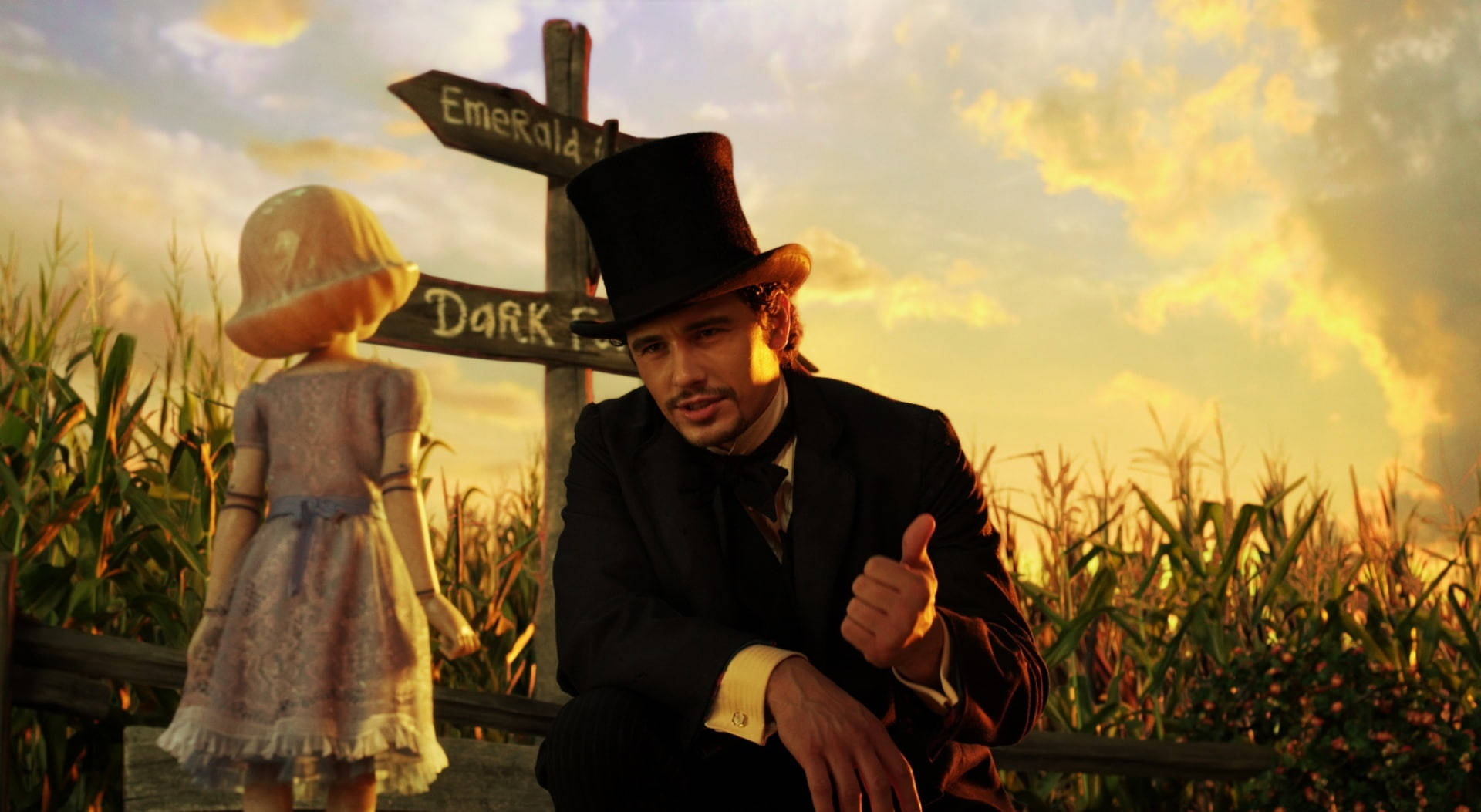 Oz The Great And Powerful The Magician And China Doll Background