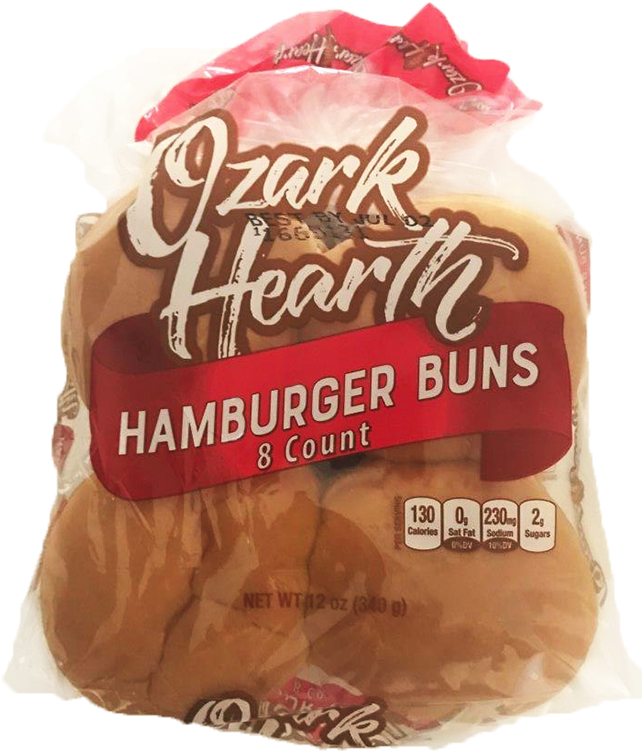 Ozark Hearth Hamburger Buns Package PNG