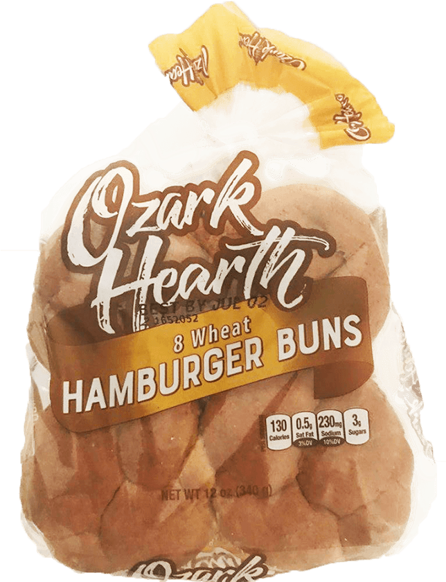 Ozark Hearth Wheat Hamburger Buns Package PNG