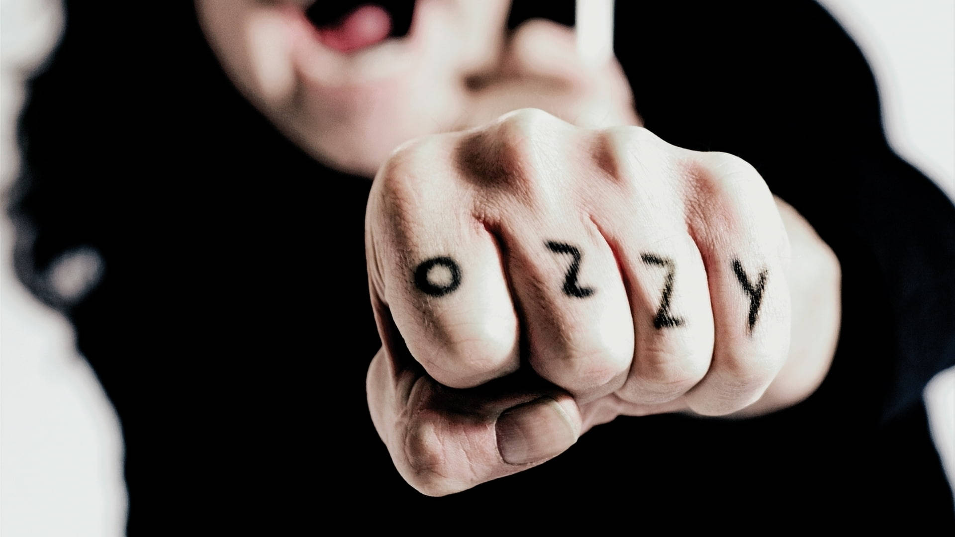Ozzy Osbourne Knuckle Tattoo Background