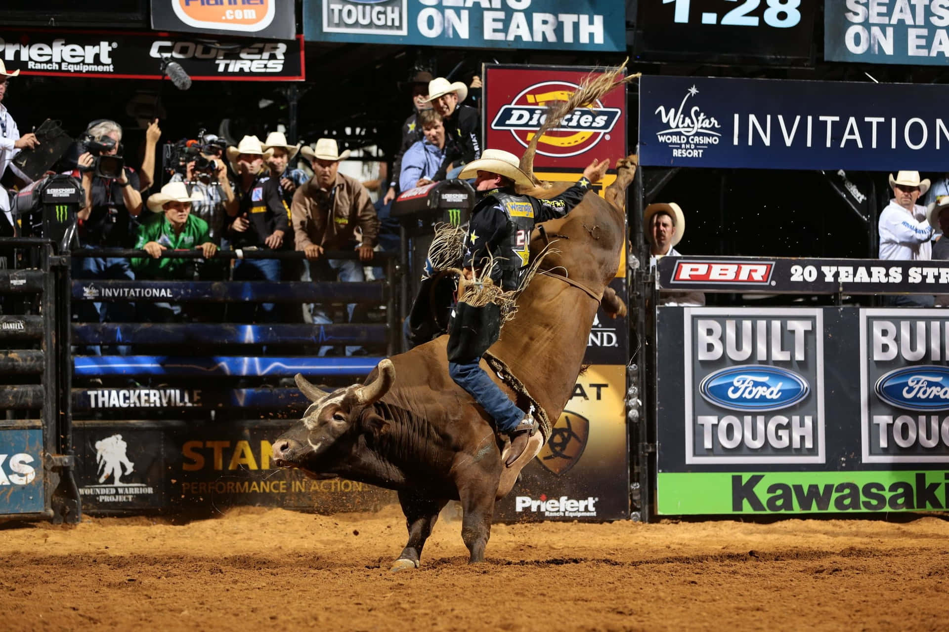 P B R Bull Riding Action Wallpaper