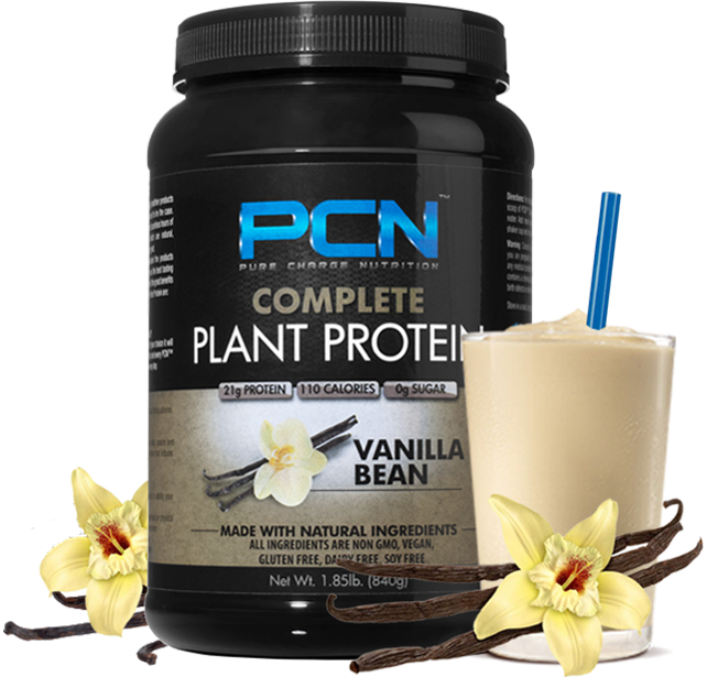 P C N Plant Protein Powder Vanilla Flavor PNG