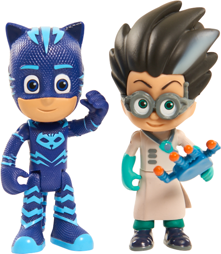 P J Masks Catboyand Romeo Toy Figures PNG